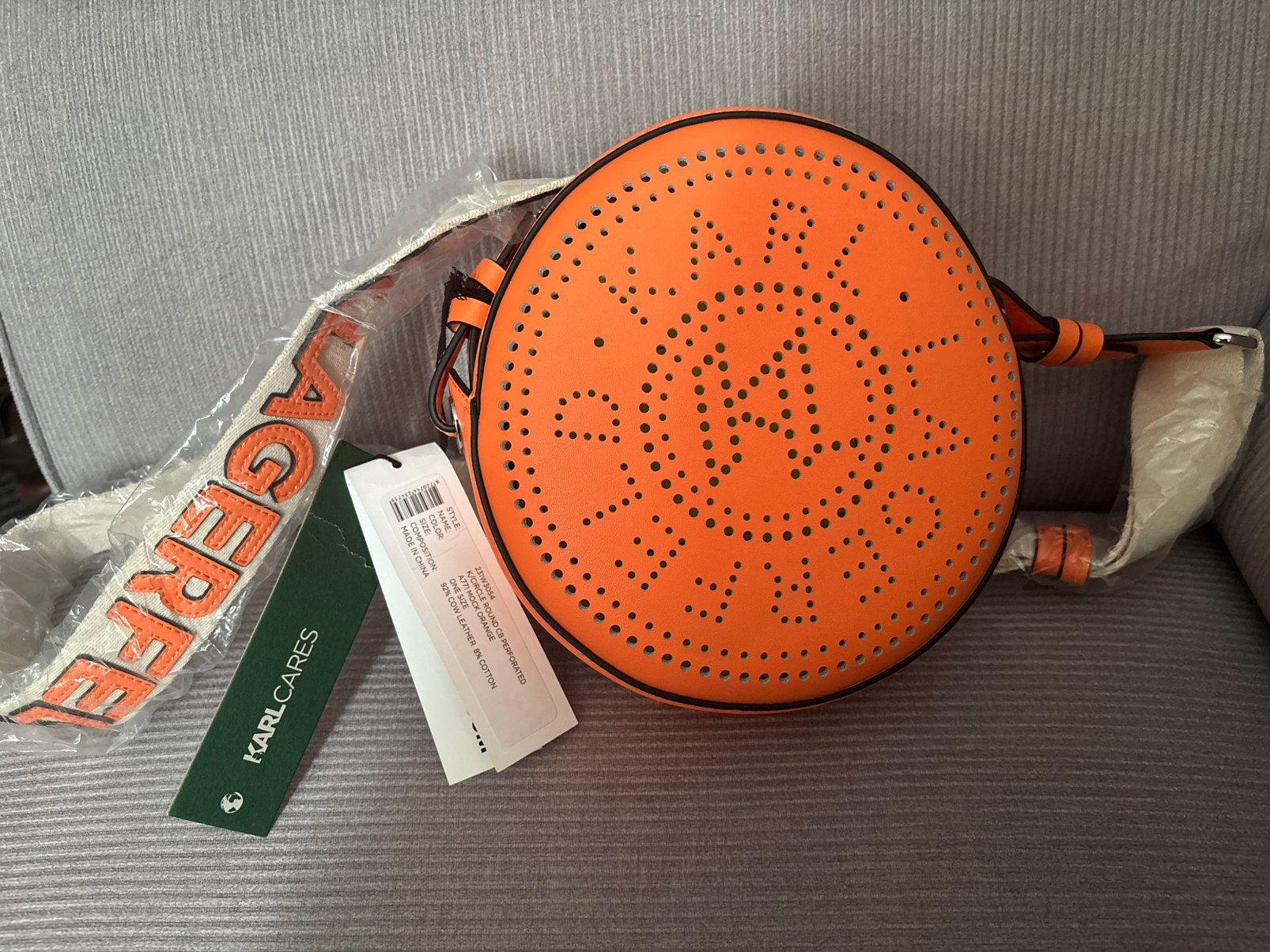 Tas Karl lagerfeld, Handtassen en Accessoires, Tassen | Damestassen, Ophalen of Verzenden, Oranje