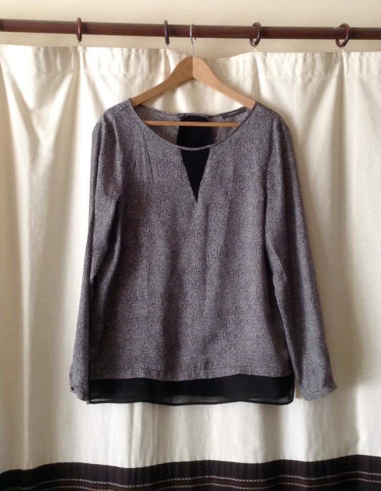 Chemisier Esprit gris t.L, Enlèvement ou Envoi, Comme neuf, Taille 42/44 (L), Gris