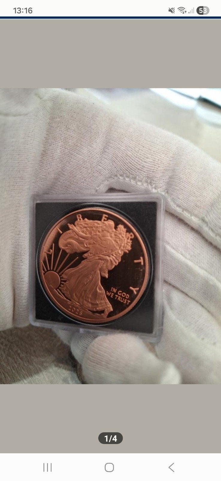 1 oz Koperen Verzamelmunt - Walking Liberty, Ophalen of Verzenden