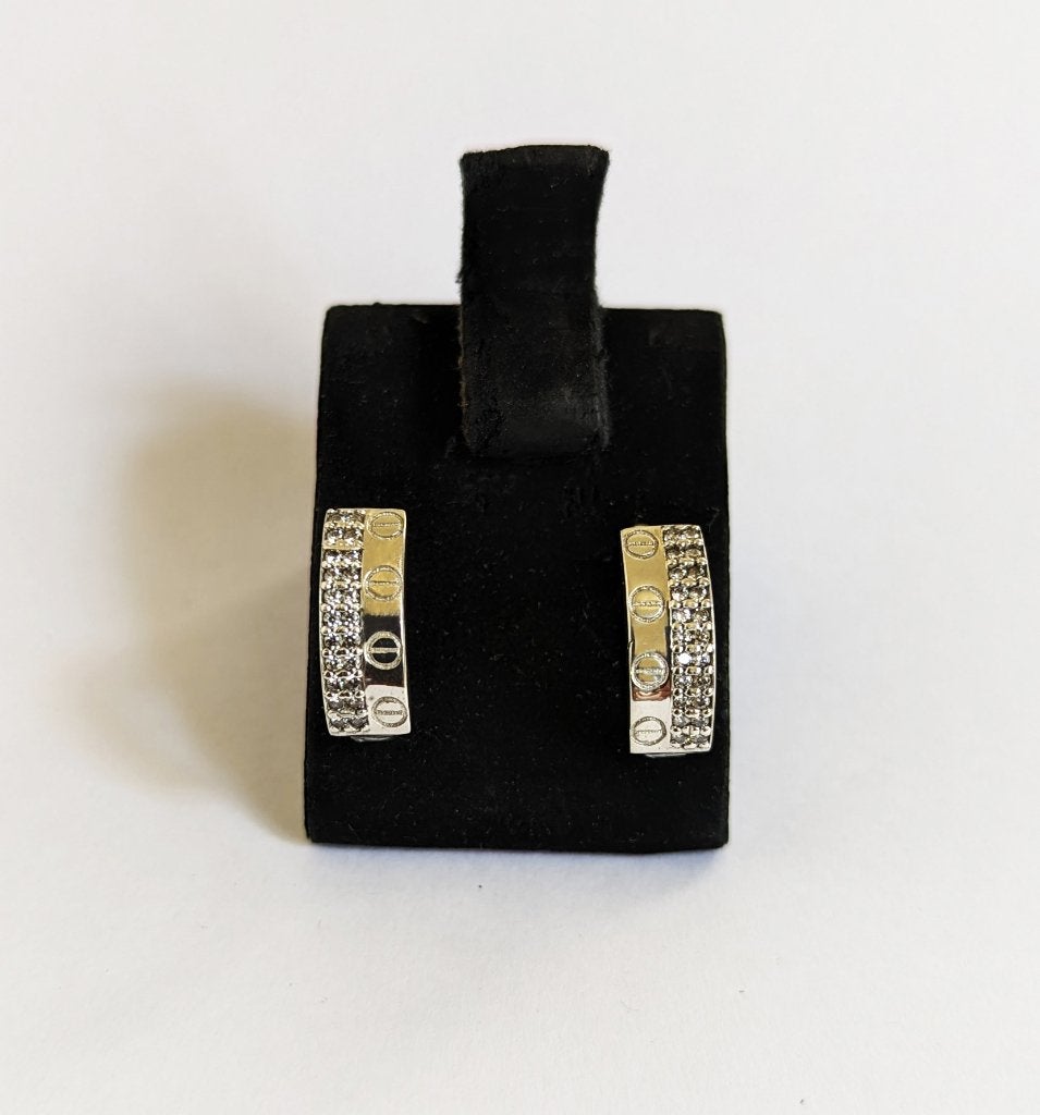 Boucles d'oreilles en argent avec pierres, Neuf, Avec pierre précieuse, Argent, Envoi