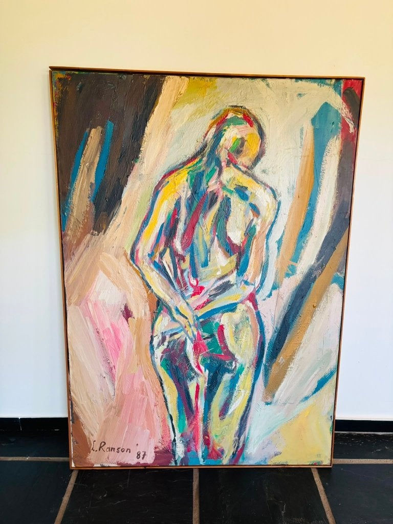 Expressionistisch Naakt (1987) – Luc Ranson 93 cm x 133, Antiek en Kunst, Kunst | Schilderijen | Modern, Ophalen, Gelimiteerde oplage