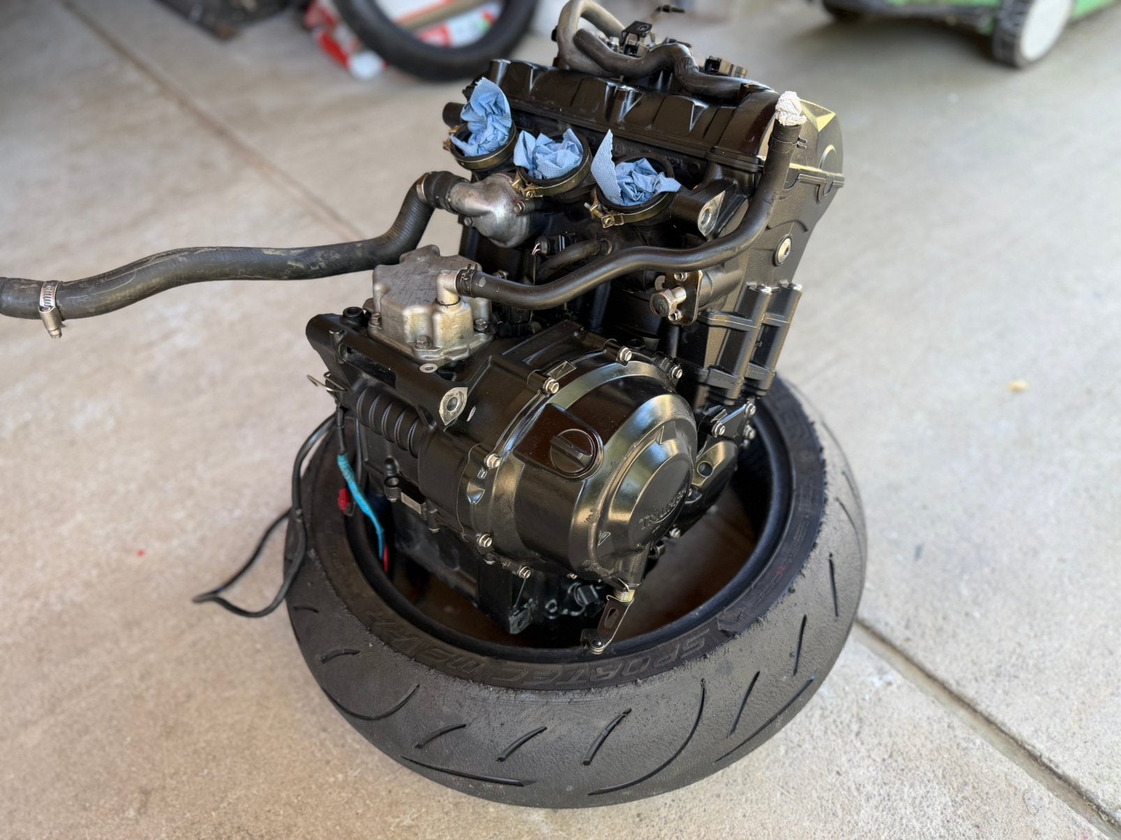 Triumph Daytona 675 2013 motor - voor onderdelen, Motoren, Onderdelen | Overige, Ophalen, Gebruikt