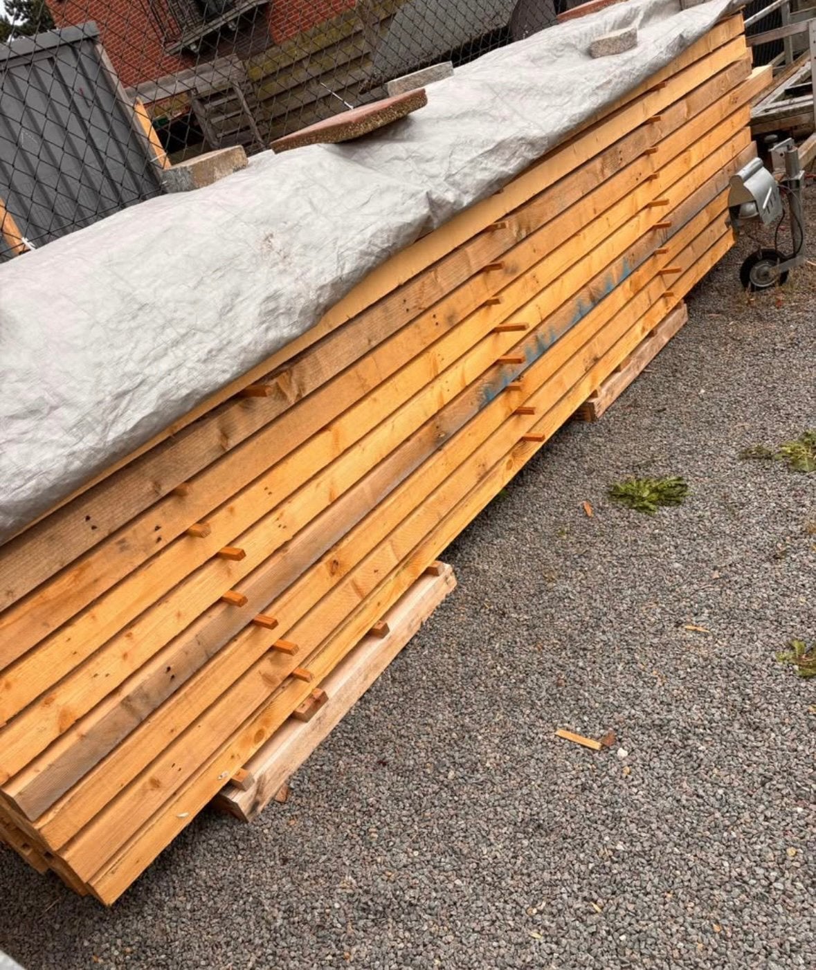 Stevige houten balken, Jardin & Terrasse, Poteaux, Poutres & Planches, Comme neuf, Poutres, 250 cm ou plus, Bois dur, Enlèvement