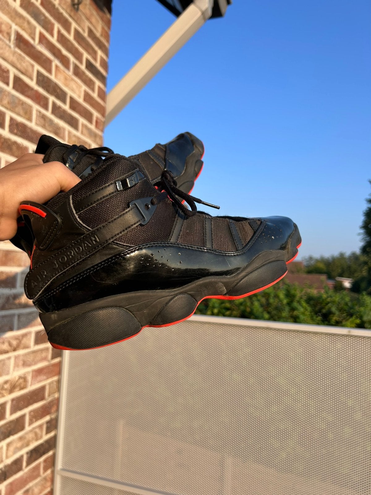 Jordan 6 anneaux « infrarouge noir », Enlèvement ou Envoi, Comme neuf, Baskets, Noir