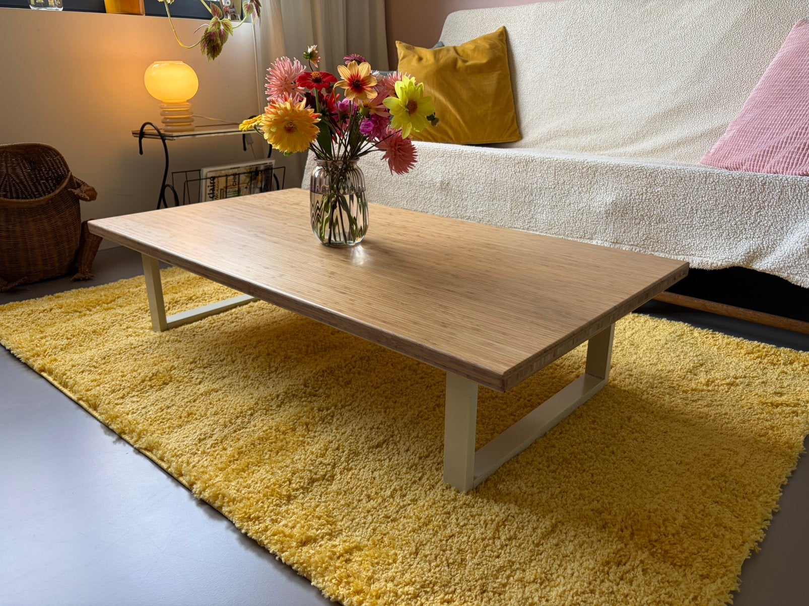 Table basse vintage, 100 à 150 cm, Vintage, Comme neuf, Enlèvement