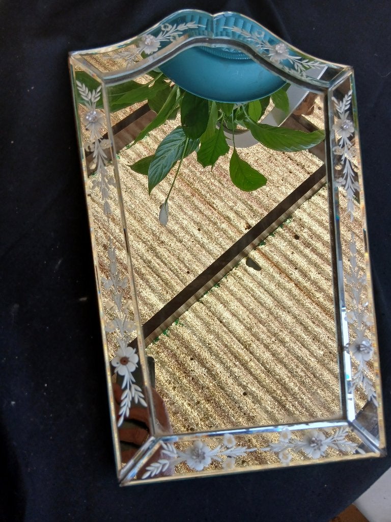 SUPERBE ANCIEN MIROIR VENITIEN, Enlèvement ou Envoi, Rectangulaire