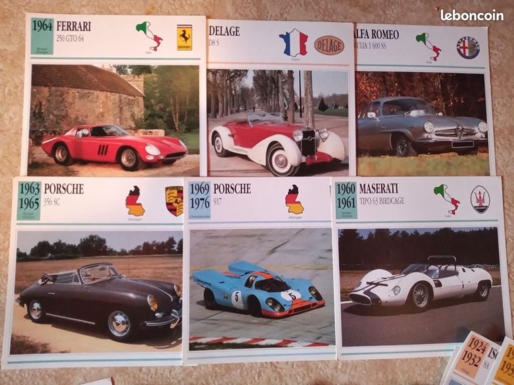 collection fiche voitures anciennes, Enlèvement