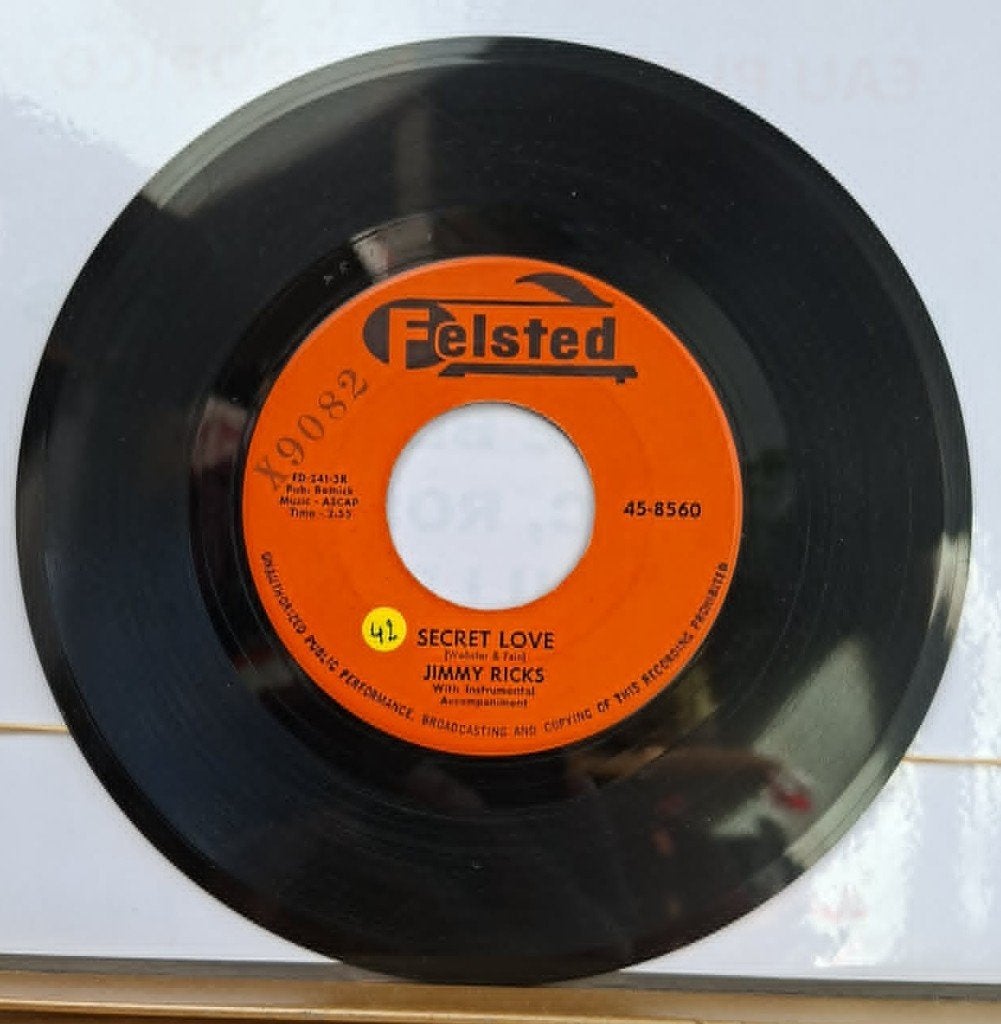 Jimmy Ricks – Secret Love / If It Didn’t Hurt So, Pressage original, Enlèvement ou Envoi, 7 inch, Utilisé