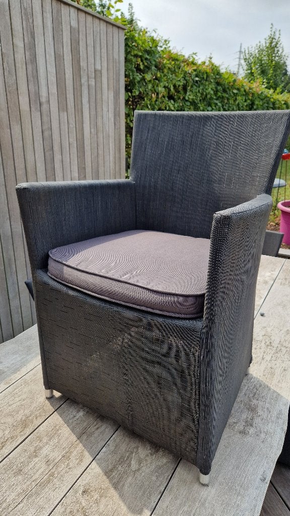Tuinzetels met kussens (set van 8), Ophalen, Zo goed als nieuw, Textileen