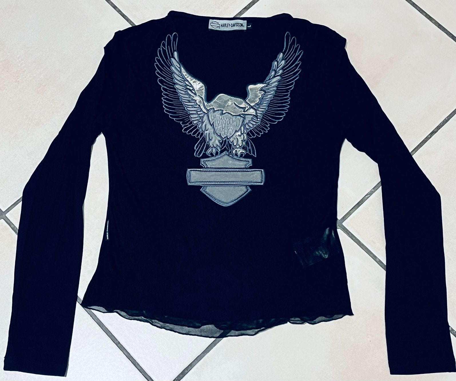 Harley Davidson top - Large, Kleding | Dames, T-shirts, Ophalen of Verzenden, Zo goed als nieuw