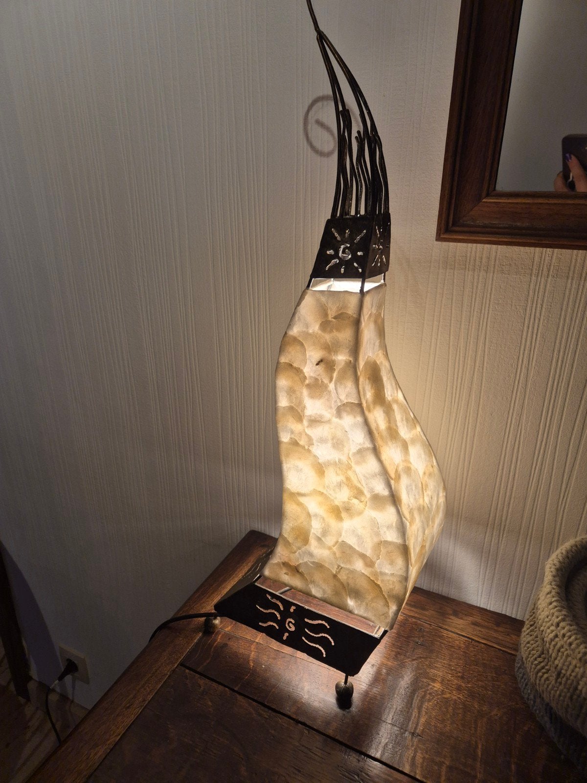 Lampe Style Ethnique / Oriental – 70cm, Maison & Meubles, Noir, Enlèvement, Bois, Design