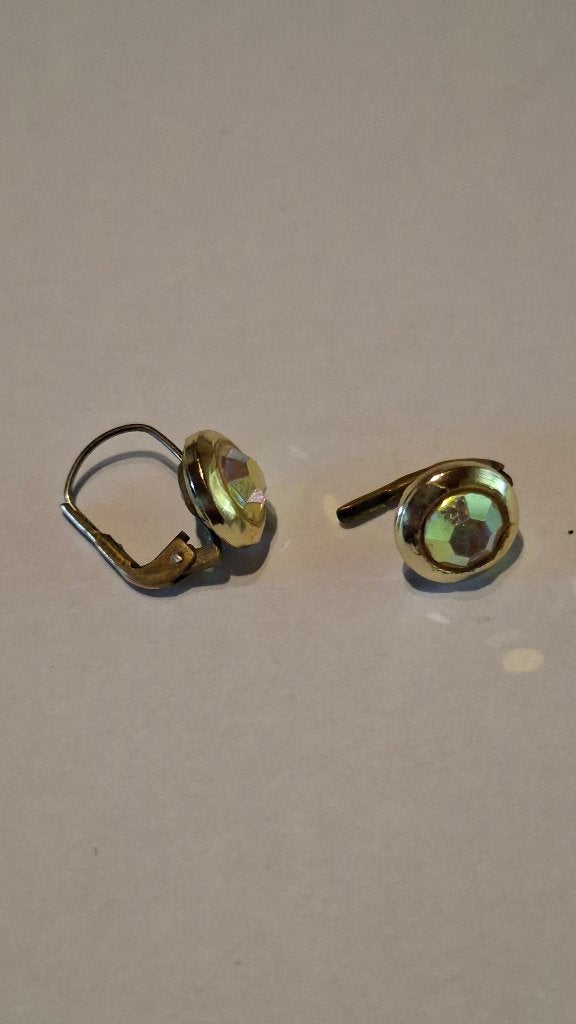 Boucle d'oreille, Bijoux, Sacs & Beauté, Boucles d'oreilles, Puces ou Clous, Utilisé, Jaune, Enlèvement ou Envoi