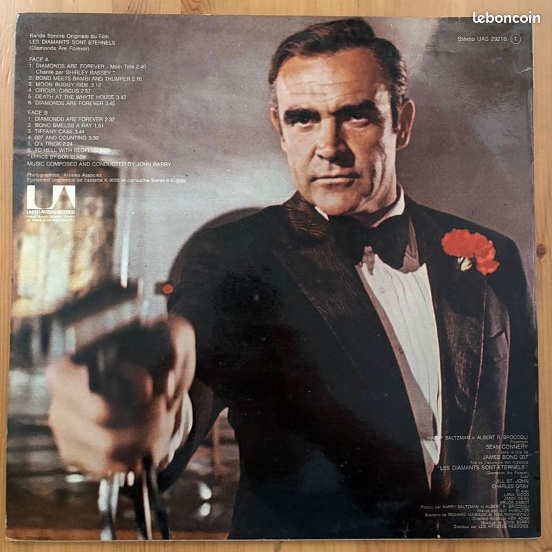 33t vinyl soundtrack uit de film Diamonds Are Forever
Origin, Ophalen