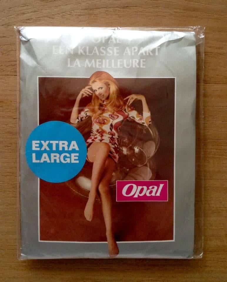 Collants Vintage Années 70 OPAL — Marron — Taille XL (48-50), Neuf, Taille 48/52 (XL), Enlèvement ou Envoi, Opal