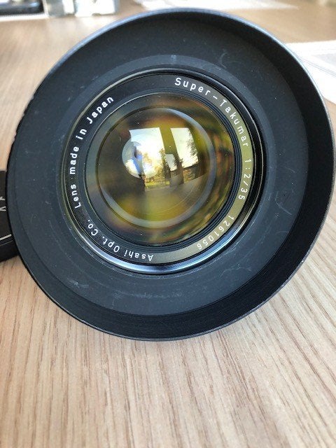 Asahi Pentax « FAT » Super Takumar 1:2/35mm avec pare-soleil, M42, Enlèvement ou Envoi, 35 mm, Mise au point manuelle