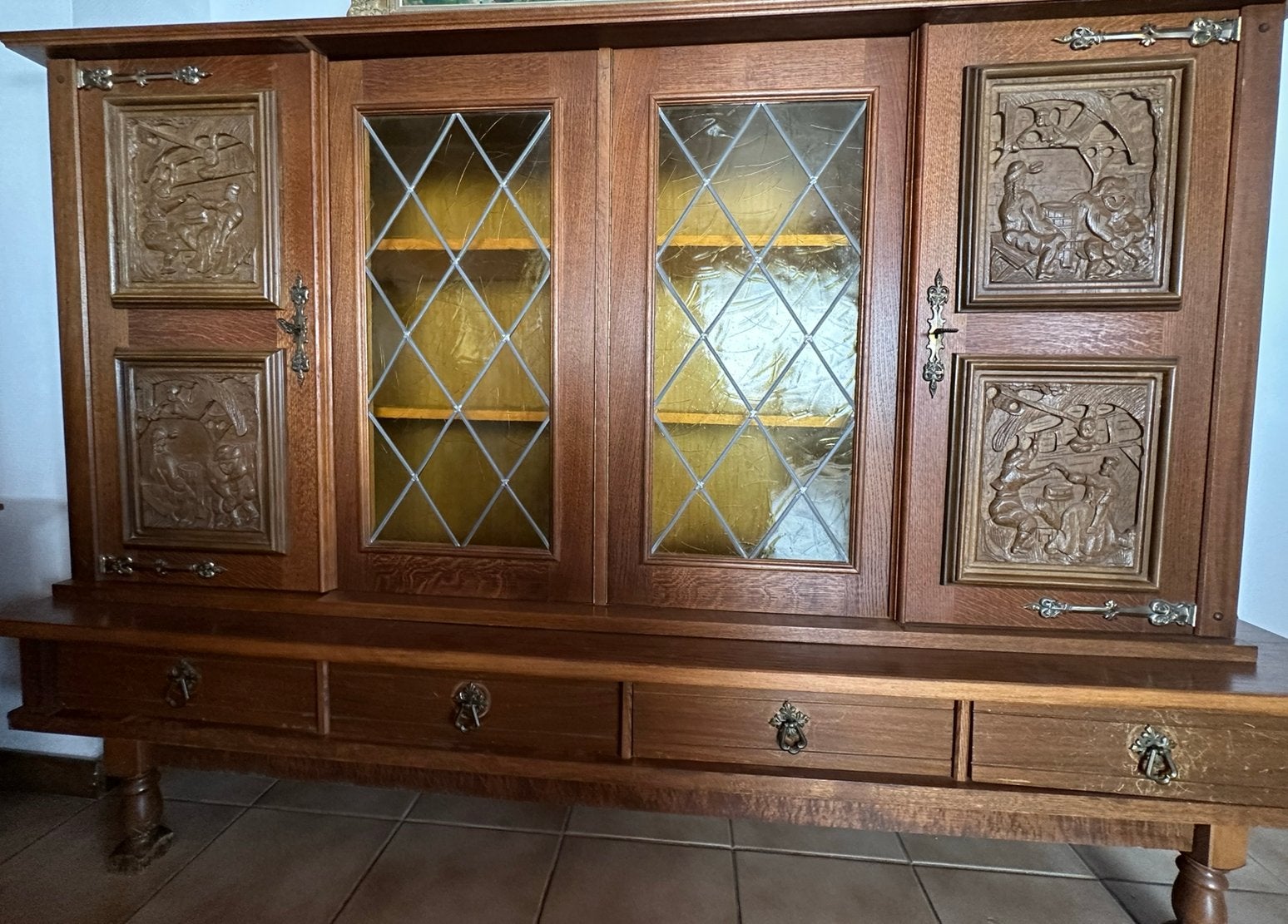 Vintage buffet/vitrinekast, Maison & Meubles, Armoires | Buffets, Enlèvement, Comme neuf