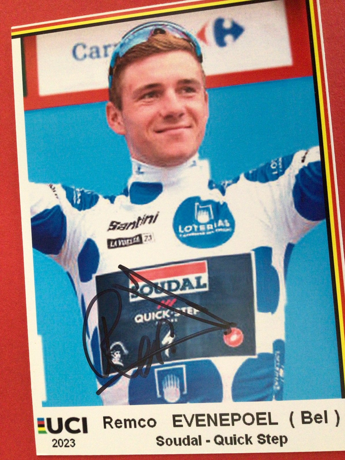 Wielerkaart 2023 vuelta remco evenepoel signe, Envoi