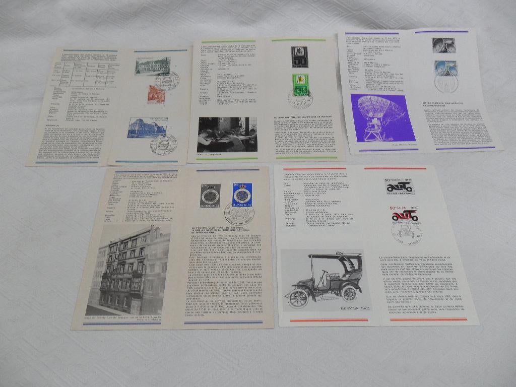 Voorverkoop 5 vellen postzegels uit 1971, Ophalen of Verzenden, Gestempeld, Europa
