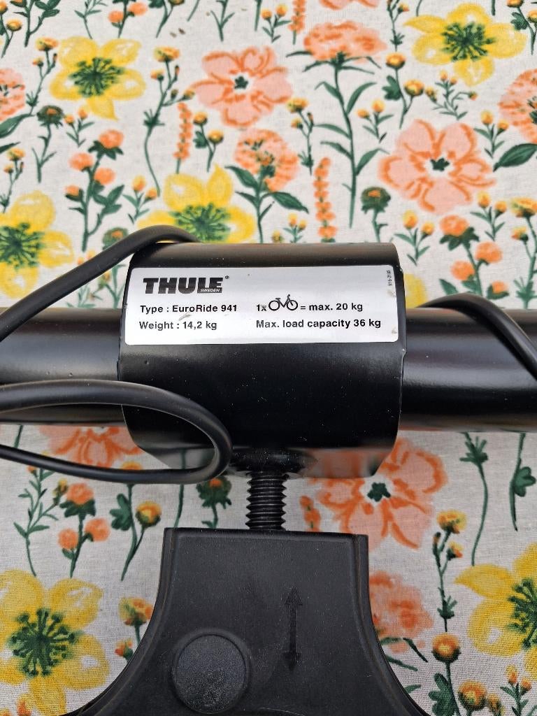 Fietsdrager Thule Euroride 941, Auto diversen, Fietsendragers, Ophalen, 2 fietsen, Gebruikt, Trekhaakdrager
