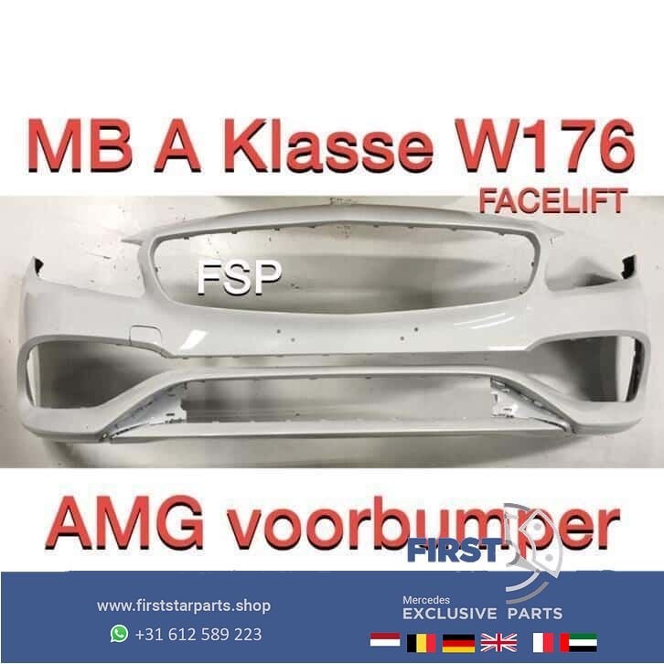 W176 Facelift AMG Voorbumper Achterbumper Diffuser A Klasse, Gebruikt, -, Voor, Ophalen of Verzenden