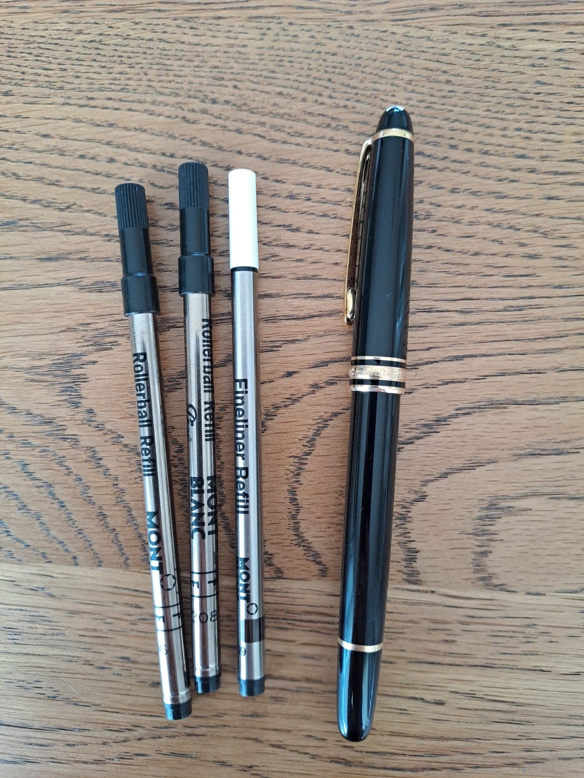 Stylo roller Montblanc Meisterstück + recharges, Collections, Stylos, Enlèvement, Utilisé, Fineliner, Mont Blanc
