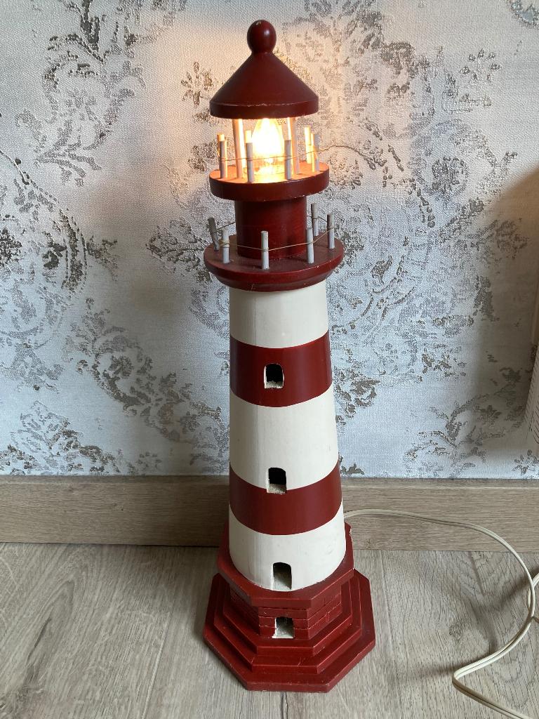 Vuurtoren met licht, Ophalen of Verzenden, Zo goed als nieuw, Hout