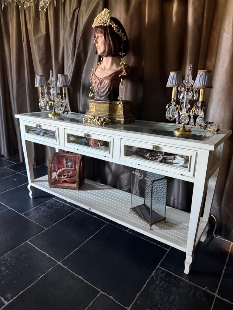 Table d'appoint campagnarde Riviera Maison, Enlèvement, Comme neuf, Verre