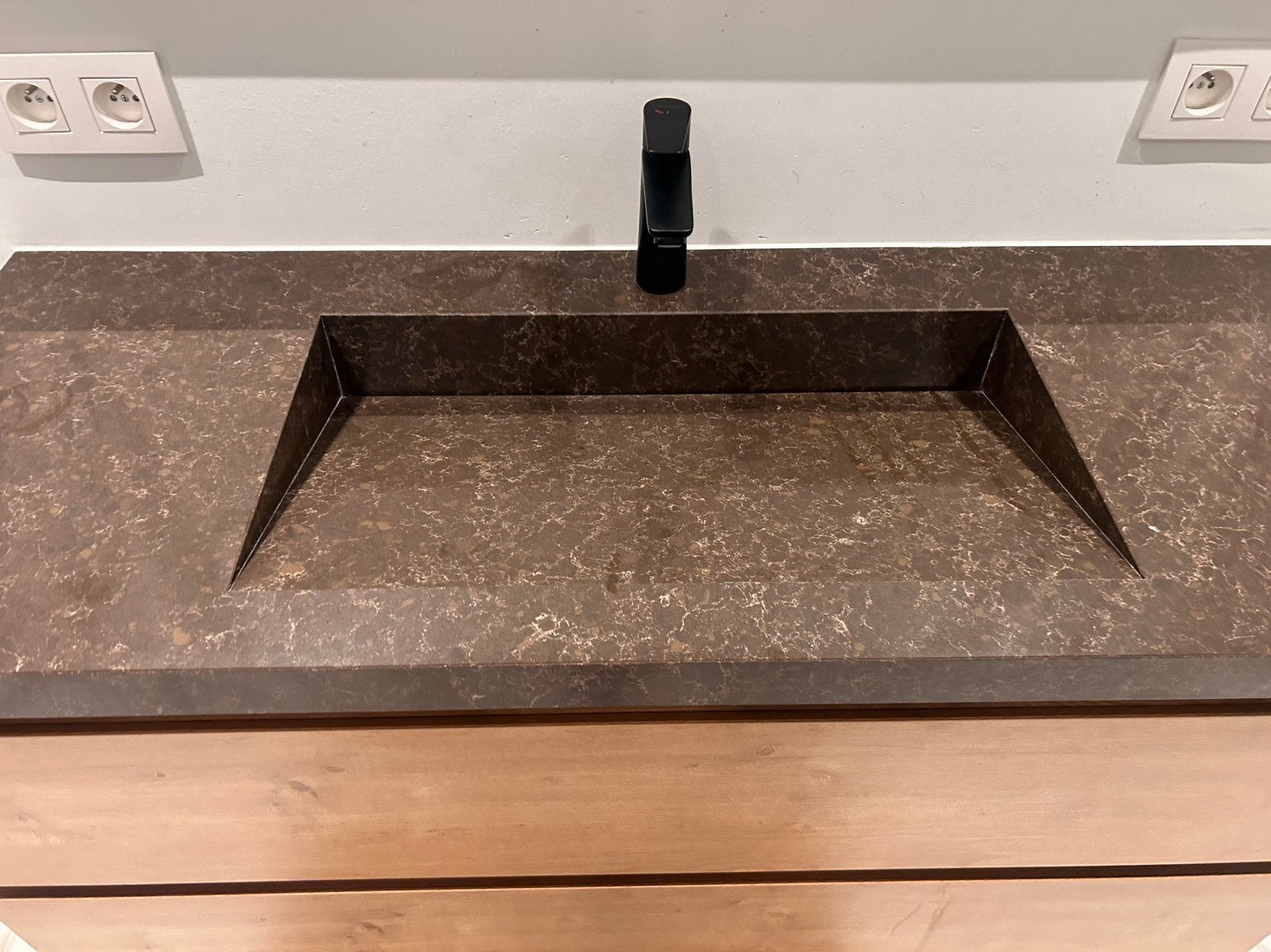 Marmer luxe badkamer wastafel, Ophalen, Zo goed als nieuw