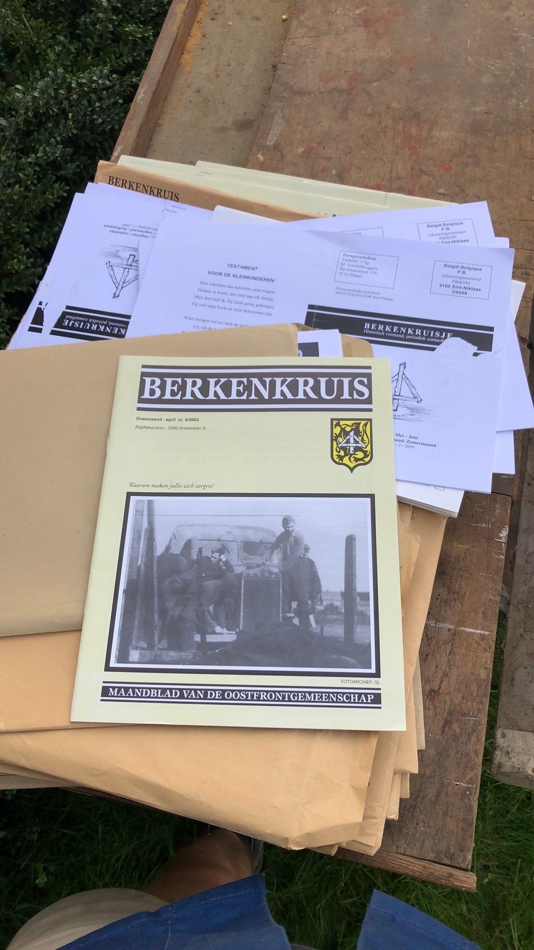 Maandblad Berkenkruisje Oostfrontgemeenschap, Ophalen of Verzenden