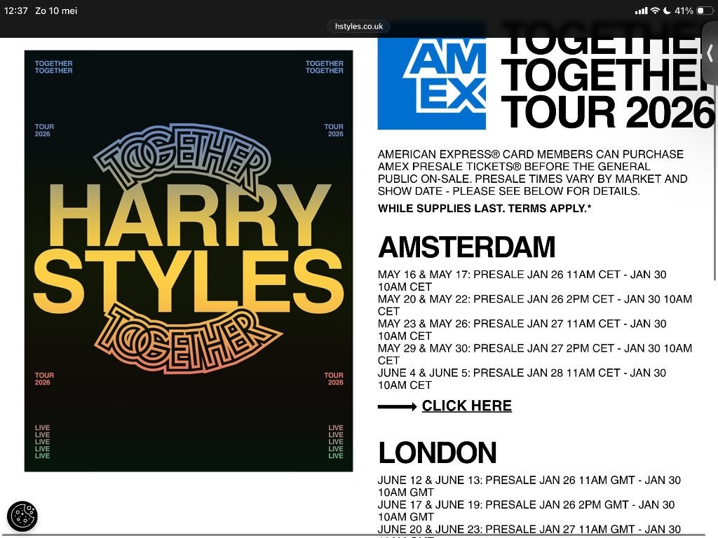 Les billets pour Harry Styles sont disponibles dès le 5 juin, Trois personnes ou plus, Juin
