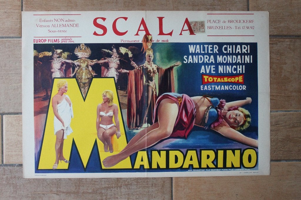 filmaffiche Mandarino 1960 filmposter, Collections, Enlèvement ou Envoi, Rectangulaire horizontal, A1 jusqu'à A3, Comme neuf