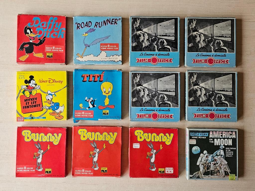 Vintage Super 8 HomeMovie Film 8MM Looney Tunes Disney etc, Audio, Tv en Foto, Filmrollen, Ophalen of Verzenden