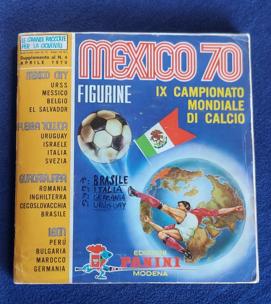 Panini sticker album voetbal ' WK Mexico 70 ' Italiaanse ed., Enlèvement ou Envoi, Comme neuf, Affiche, Image ou Autocollant