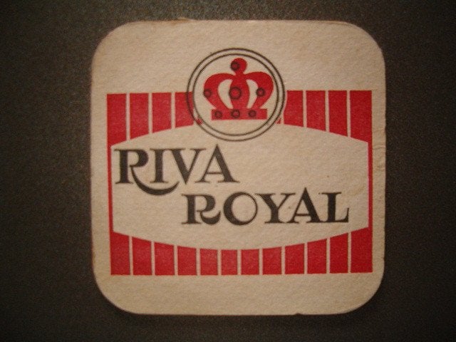 Bierviltje Riva Dentergem 5 : 95 x 95 mm, Ophalen of Verzenden, Gebruikt, Viltje(s)