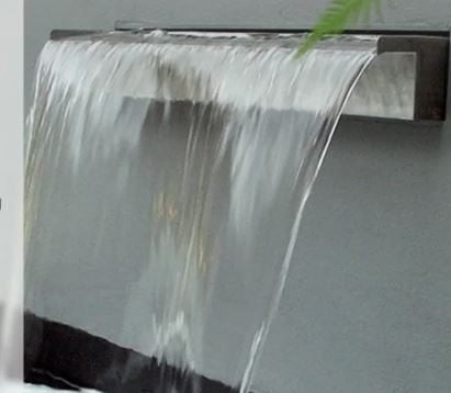 waterval uitloop inox 60cm, Tuin en Terras, Ophalen, Zo goed als nieuw, Inox, Waterval