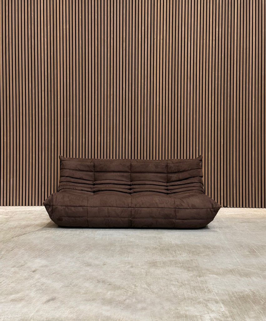 Ligne Roset Togo Driezits | Bruin Alcantara, Ophalen of Verzenden