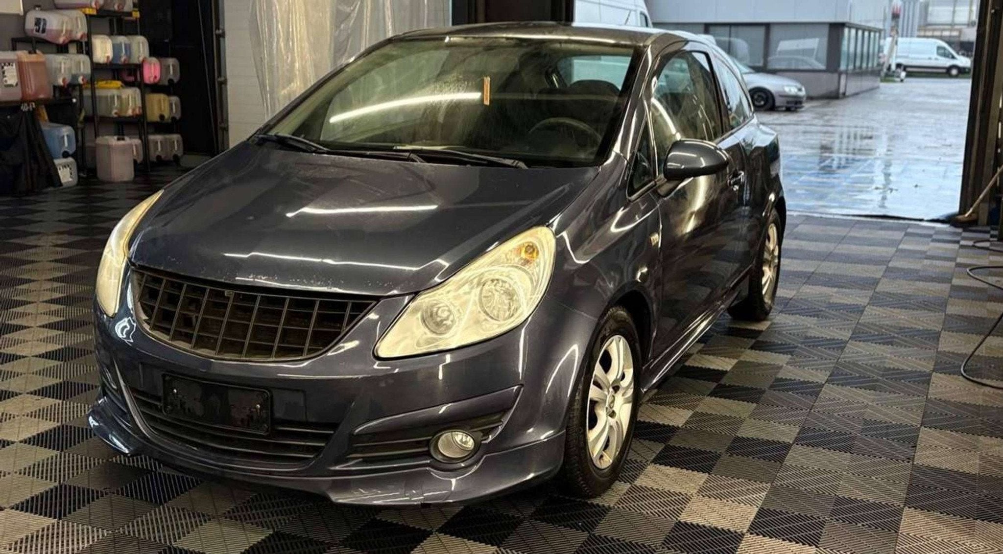 Opel Corsa 1.2i benz. | 90.303 km| bj. 2008 | Airco, Auto's, Gebruikt, 4 cilinders, Blauw, Bedrijf