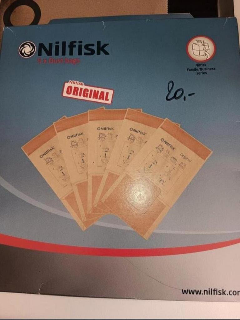 Nilfisk stofzuigzakken 5 stuks, Ophalen of Verzenden, Nieuw, Stofzuiger