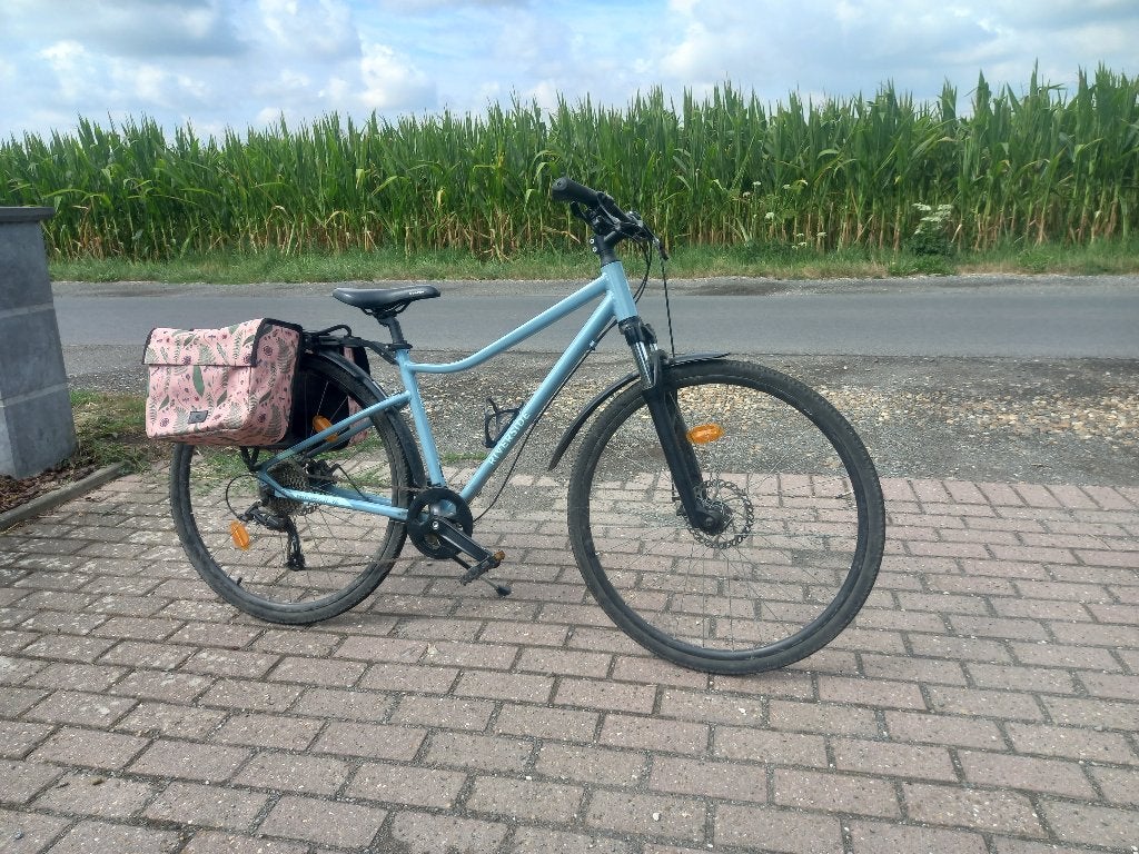 Decathlon RiverSide 500 watergroene S-fiets, Gebruikt, Dames, Schijfrem, Ophalen