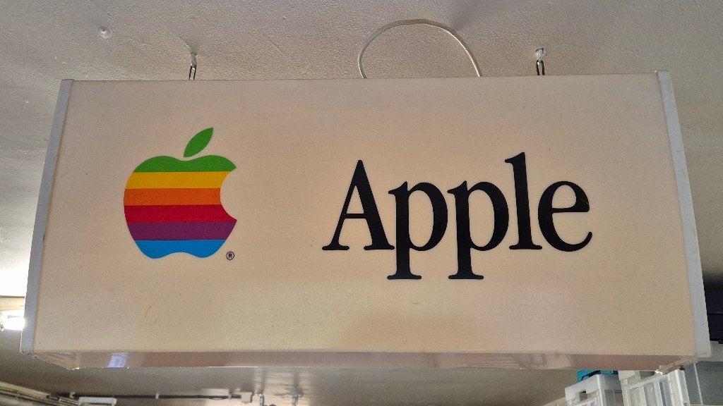 Art. 906 APPLE - Vintage Lampe Publicitaire, Enlèvement ou Envoi, Comme neuf, Table lumineuse ou lampe (néon)