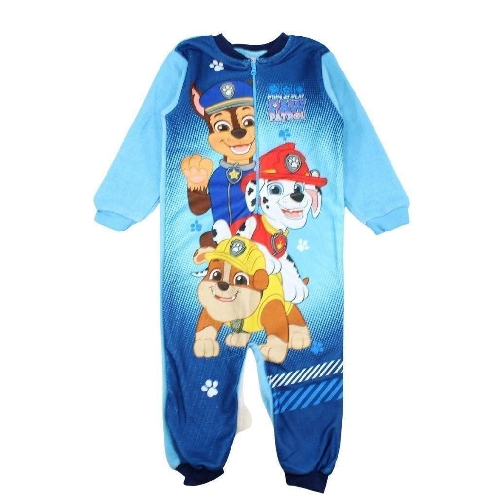 Paw Patrol Fleece Onesie Blauw - Mt 92 - 98 - 104 - 110 -128, Neuf, Garçon, Enlèvement ou Envoi, Vêtements de nuit ou Sous-vêtements