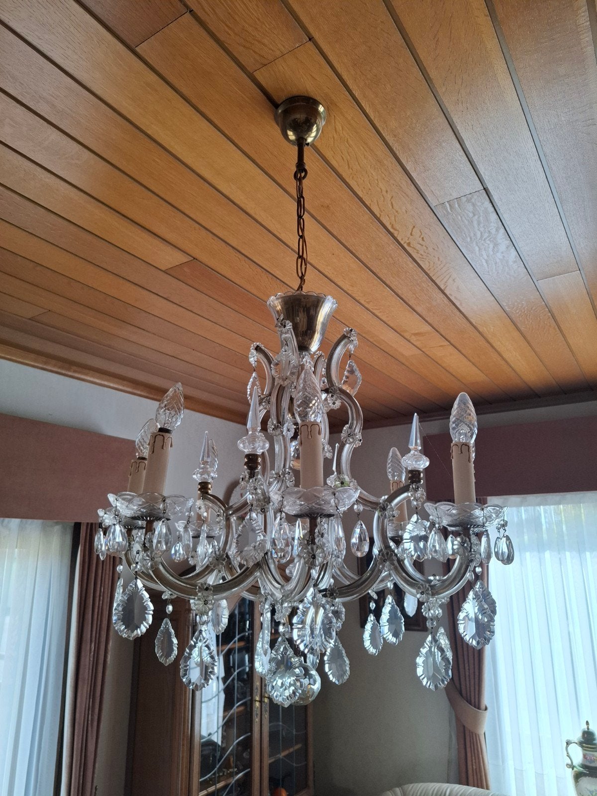 Vintage luster 100 cm hoog, 65 cm breed, Huis en Inrichting, Ophalen, Gebruikt, Overige materialen