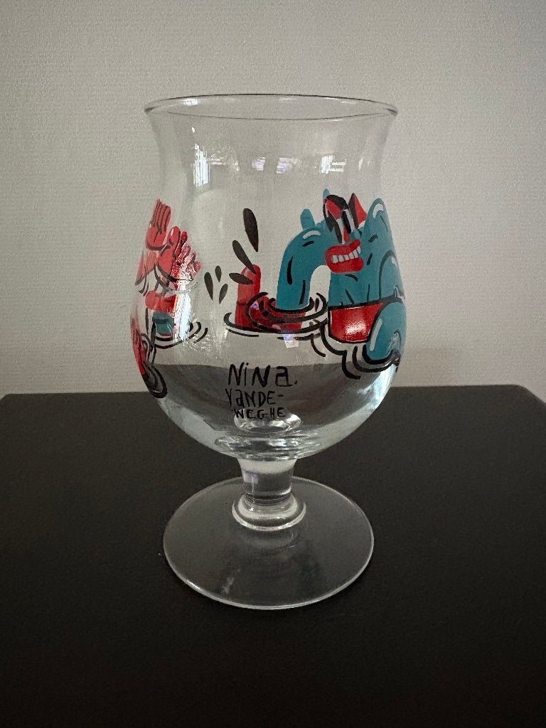 Duvel collector glas 2019 "Nina Vande Weghe", Enlèvement, Comme neuf, Verre à bière