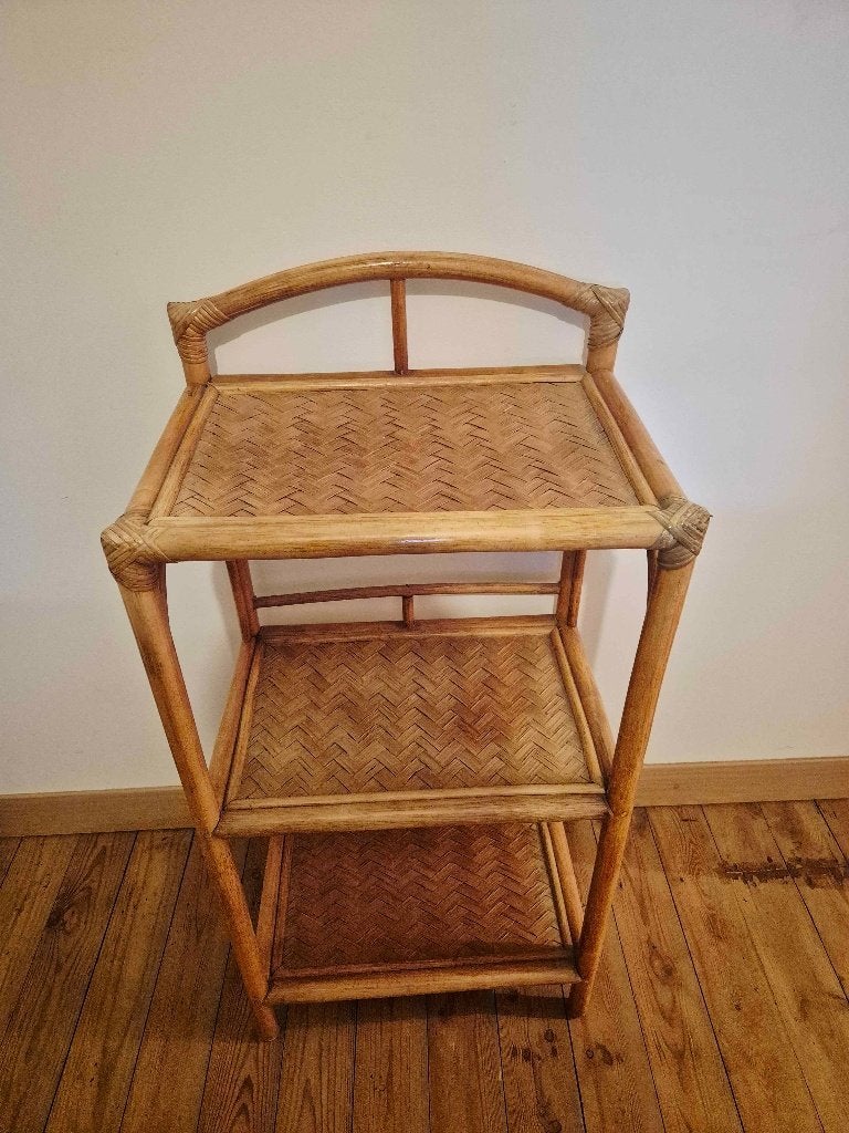 Grande étagère en rotin / osier / bambou, Maison & Meubles, Enlèvement, Comme neuf