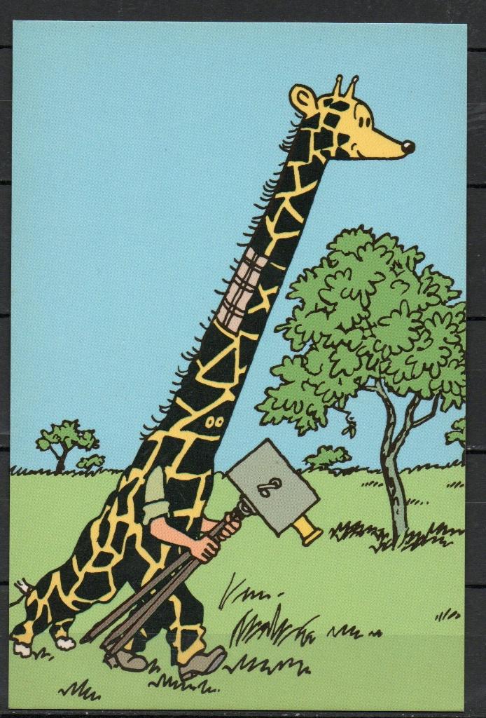 Carte postale : Hergé : Tintin/Kuifje - Tintin au Congo 1993, Ophalen