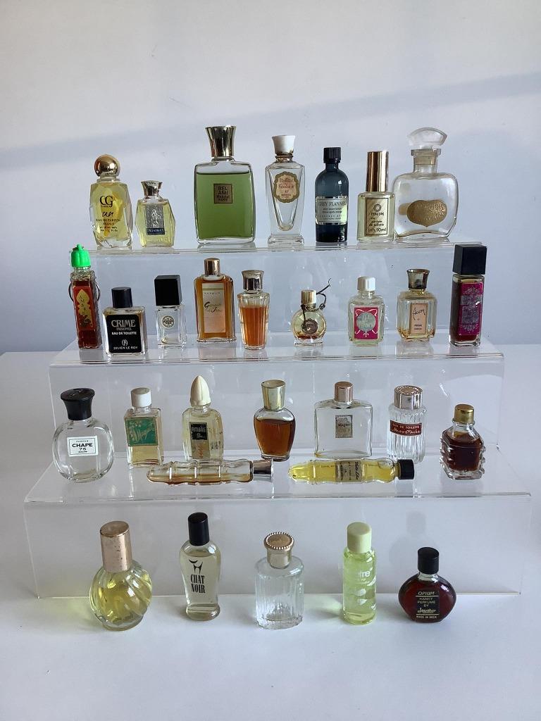 Mixed lotje van 30 vintage parfumflesjes, Ophalen of Verzenden, Gebruikt, Parfumfles
