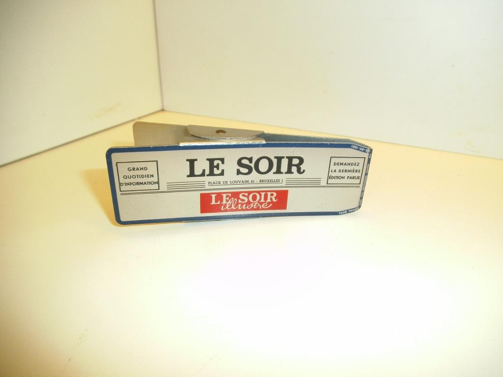 Article publicitaire Le Soir (trombone) (Varia-042-, Enlèvement ou Envoi, Comme neuf, Ustensile