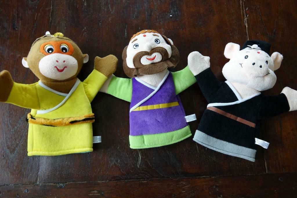 3 leuke handpoppen  samen 3 euro, Ophalen of Verzenden, Gebruikt, Overige typen