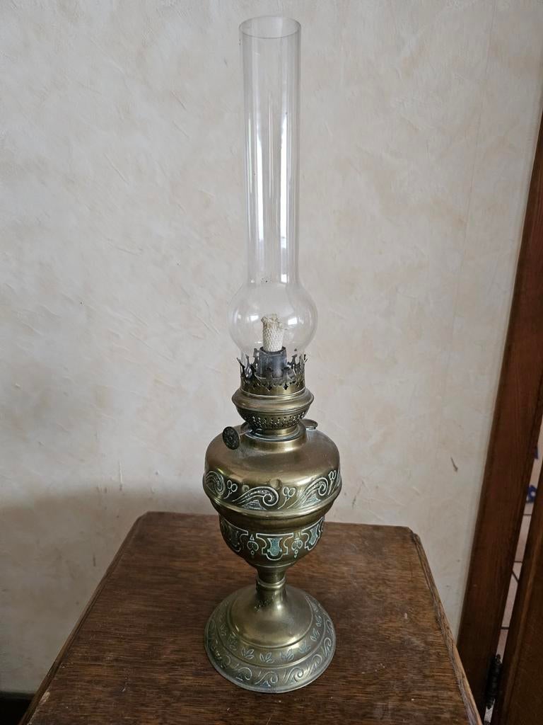 Lampe à huile vintage en parfait état, Enlèvement