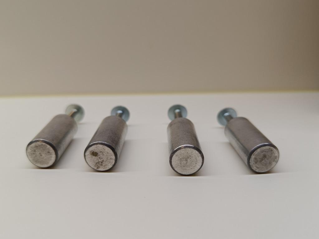 4 cilindervormige meubelgrepen, Ophalen of Verzenden, Gebruikt